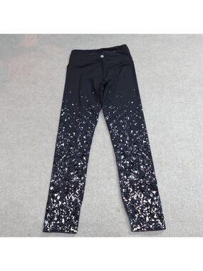 Lululemon Leggings XS Black Metallic Speed Wunder Crop 23"